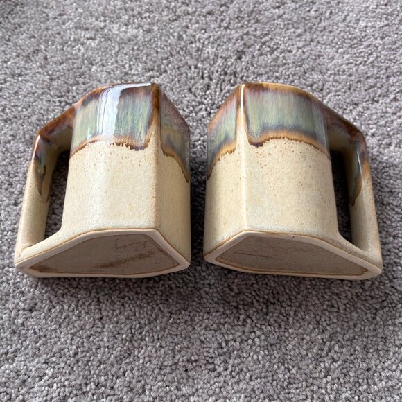Vintage Rodolfo Padilla Stoneware Mugs Handmade Vintage Set of 2 - Picture 2 of 11